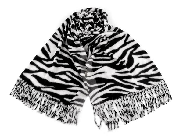 Premium Damen-Schal mit Fransen - Eleganter Winterschal und Halswärmer mit Animal-Muster