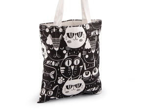 Baumwolltasche Hund, Katze 34x39 cm