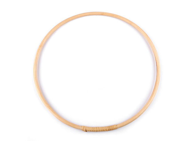 Premium Bastelring aus Naturbambus (30 cm) – Großer Holzring für DIY-Traumfänger, Makramee und florale Dekorationen