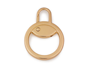 Premium Ersatz-Zipper aus Metall mit Karabiner für Reißverschlüsse, Handtaschen und Schlüsselanhänger - Nickel