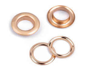 Premium Metallösen matt mit Scheiben - Rostfreie Ösen (Innen-Ø 16 mm / Außen-Ø 27 mm)