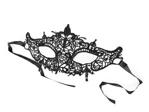 Elegante Maskenball-Augenmaske aus Spitze - Weiche, anschmiegsame venezianische Partymaske mit Satinband zum Binden