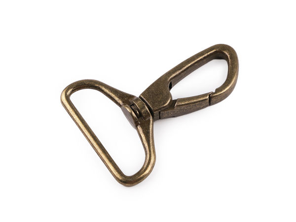 Karabinerhaken aus Metall mit Drehwirbel, passend für 38 mm Gurtband