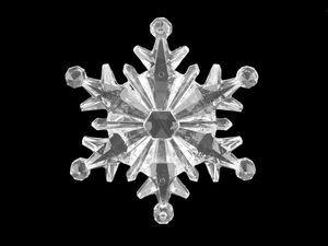 Transparente Deko-Schneeflocken zum Aufhängen - Christbaumschmuck in Eis-Optik mit Ösen (Ø 10 cm & 11 cm)