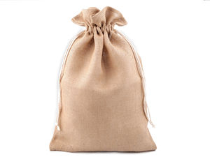Premium-Jutebeutel mit Kordelzug (35 x 55 cm) - Geschenksack & Bastelbeutel aus Naturjute