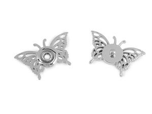 Dekorative Schmetterling-Druckknöpfe zum Annähen (vernickelt) - Premium-Verschlüsse für Mäntel, Jacken und Taschen