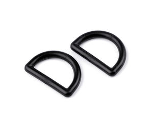 Premium D-Ring-Schnalle aus schwarzem Kunststoff (25 mm / 1 Zoll) – Leichter Gurtverbinder für Taschen, Rucksäcke und Kurzwaren