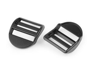 Premium Leiterschnalle aus schwarzem Kunststoff | Gurtbandversteller für 38 mm Gurtband