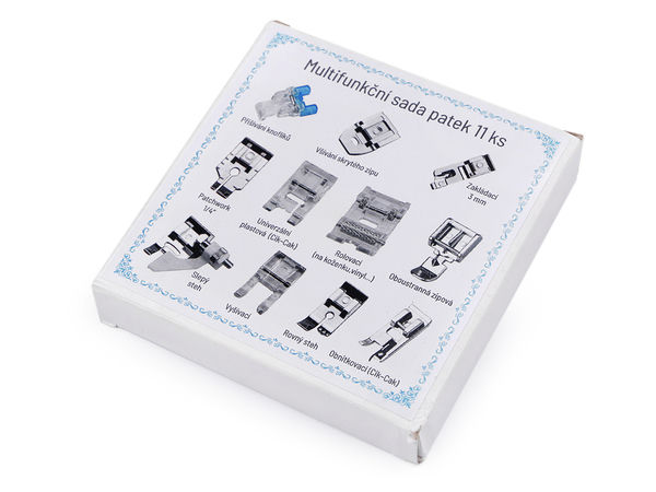 Nähfuß-Set aus Metall und Kunststoff für Haushaltsnähmaschinen