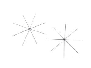 Drahtstern / Schneeflocken-Drahtform zum Auffädeln Ø 10,5 cm, 12,5 cm, 13,5 cm