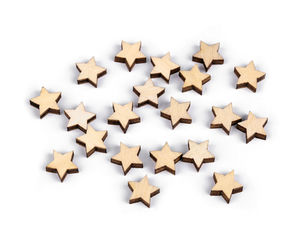 Premium Mini-Holzsterne (10 mm) – Holzzuschnitte zum Basteln, für Streudeko, Scrapbooking und DIY-Projekte