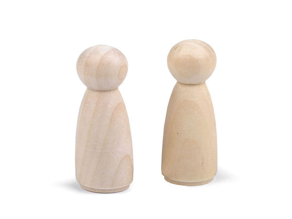 Hochwertige unbehandelte Holzkegelpuppen für DIY-Bastelarbeiten - 22x53 mm