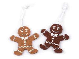 Weihnachtsanhänger aus Filz - Lebkuchen