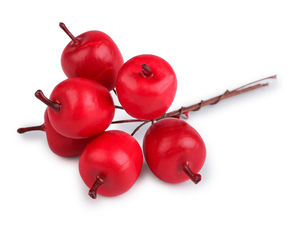 Decorative Artificial Apples on Flexible Wire Stems – 6 Pcs Bundle for Floral Arrangements, Wreaths & Crafts