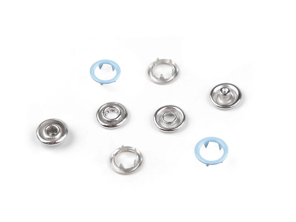 Roland Baby Premium Metall-Druckknöpfe (Ø 10 mm) für dünne Stoffe | 4-teiliges Druckknopf-Set