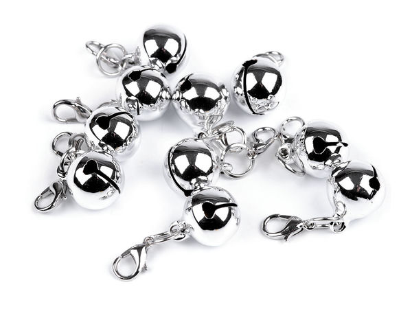 Metallglöckchen mit Karabinerverschluss - Ø13 mm Mini-Bastelglöckchen