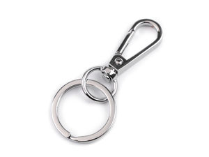 Metall-Karabinerhaken mit Schlüsselring