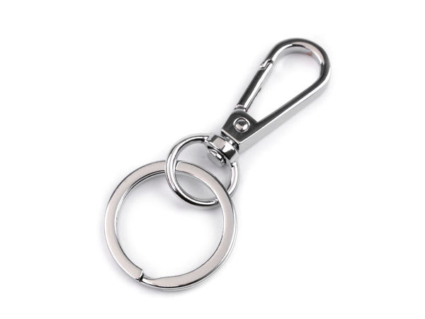 Metall-Karabinerhaken mit Schlüsselring