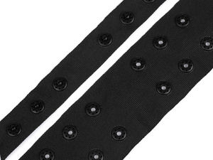 Druckknopfband zum Annähen, doppelt, Breite 42 mm
