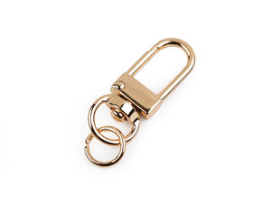 Karabinerhaken aus Metall / Wirbelkarabiner mit Schlüsselring, passend für 9-mm-Gurtband