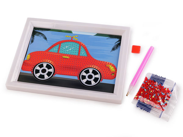 Premium DIY Diamond Painting Set für Kinder mit Rahmen - Kreatives Mosaik-Bastelset
