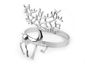Eleganter Hirsch-Serviettenring aus Metall - Premium-Tischdekoration für Weihnachten & festliche Anlässe