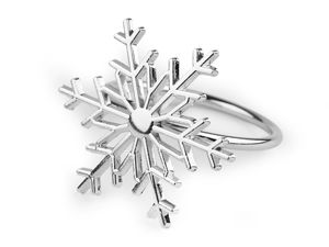 Weihnachtlicher Serviettenring aus Metall, Schneeflocke