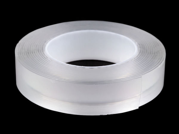 Vielseitiges doppelseitiges Nano-Klebeband | Wiederverwendbares & waschbares transparentes Gel-Klebeband (3 cm Breite, 2 mm Stärke)