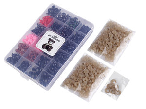 420-teiliges Premium-Sortiment an Sicherheitsaugen und -nasen mit Unterlegscheiben für DIY-Puppen, Kuscheltiere und Amigurumi