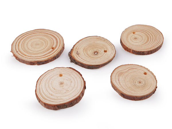 Naturbelassene Holzscheiben zum Bemalen und Basteln