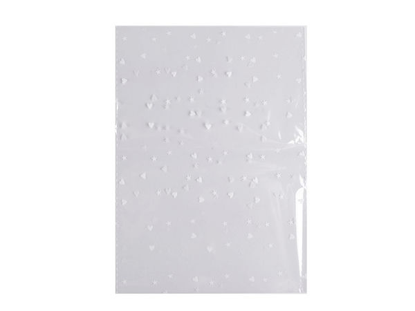 Transparente Beutel mit Herzen, 13x18 cm