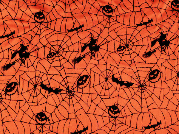 Dekorativer Satinstoff, Halloween / Hexe