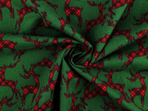 Festlicher Baumwoll-Flanellstoff mit Weihnachtsmotiv – Weiches & warmes Material für Nachtwäsche, Kleidung & Wohnaccessoires