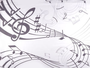Baumwollstoff / Canvas, Musiknoten