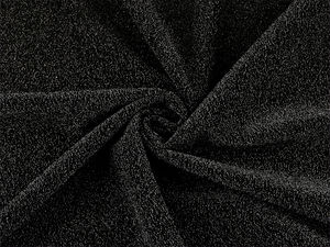 Premium Lurex-Stretch-Strickstoff in Schwarz - Elegant, fließend und blickdicht für Abendmode & Cardigans