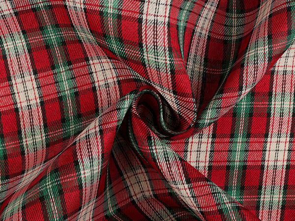 Premium Karo-Dekostoff - Strukturierter Polyester-Tweed für Tischdecken, Taschen und Wohnaccessoires