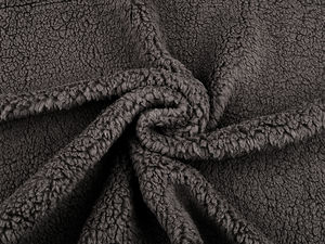Premium Lammfell-Imitat Strickstoff - Elastischer Mittelflor-Plüsch
