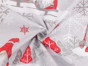 Weihnachts-Baumwollstoff / Canvas, Wichtel