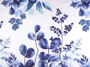 Premium Baumwoll-Canvas in Extrabreite mit Blattmotiven (220 cm Breite)