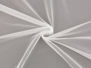 Premium-Voile-Gardinenstoff - Unifarbener Store in Naturweiß (290 cm Breite)