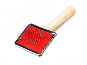 Premium Makramee-Fransenbürste (4,5 x 6 cm) - Professioneller Faser-Kardier- und Entwirrungskamm für Makramee, Vlies und Handarbeiten