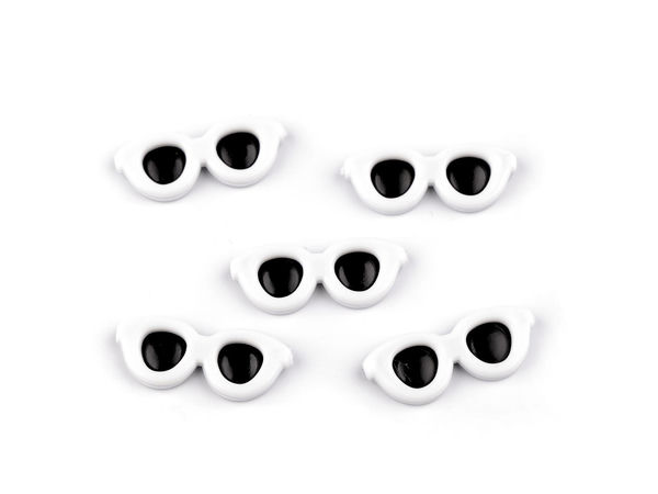 Miniatur-Sonnenbrillen für DIY-Puppenherstellung und kreative Bastelprojekte, 30x12 mm