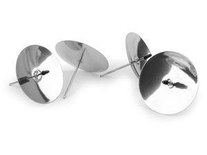 Premium-Kerzenstecker aus Metall für Kränze und Adventsgestecke - 6,5 cm Kerzenteller mit Doppeldorn