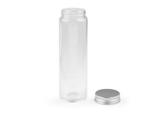 Premium-Klarglasflasche mit auslaufsicherem Metallschraubverschluss - 47x150 mm (210 ml)