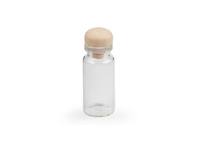 Glasfläschchen mit Holzverschluss