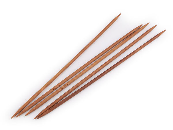 Premium-Nadelspiel aus dunklem Bambus (5er-Set)