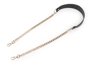 Taschenhenkel mit Kette und Karabinern, Breite 4 cm