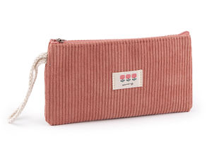 Vielseitiges Cord-Etui mit Trageschlaufe – Premium-Organizer für Reise & Zuhause für Make-up, Brillen, Handys und Stifte (18x10 cm)