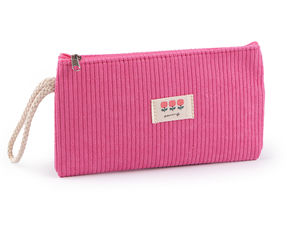 Vielseitiges Cord-Etui mit Trageschlaufe – Premium-Organizer für Reise & Zuhause für Make-up, Brillen, Handys und Stifte (18x10 cm)