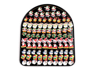 Festliches Weihnachts-Silikon-Minimagnete-Set - Farbenfrohe Deko für Kühlschrank und Pinnwand mit Metallplatte